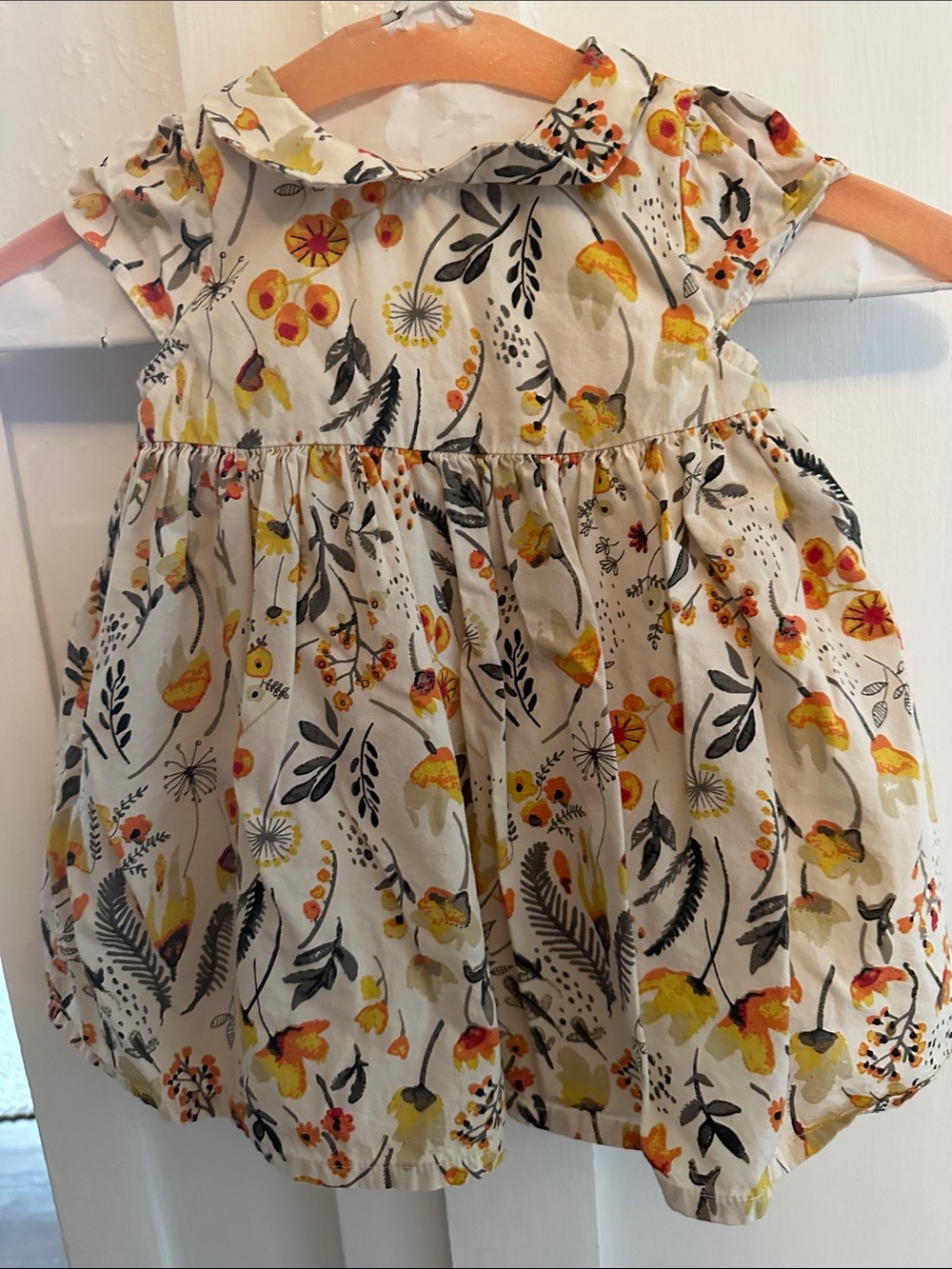 Baby/Toddler Floral Cotton Dress - Yellow Floral Next.co.uk